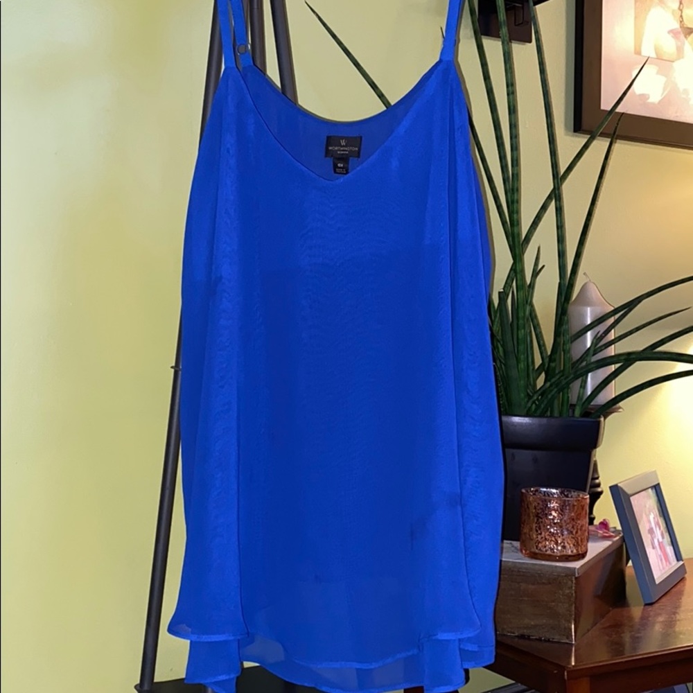 Royal Blue Worthington Woman Tank Top